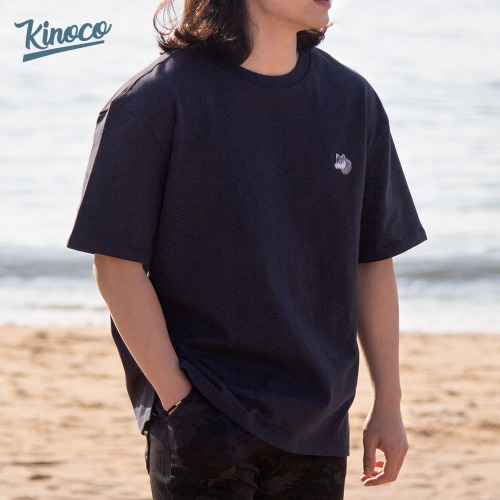 [Kinoco] 키노코 로보 티셔츠 다크네이비