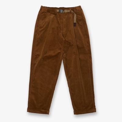 [GRAMICCI] CORDUROY TUCK TAPERED PANTS CAMEL